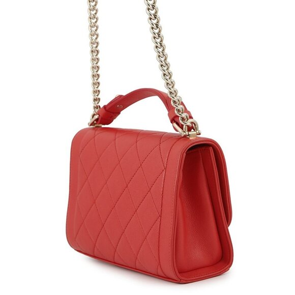 CHANEL Clic Label 2-way Bag Leather Red A93701 - Picture 2 of 13